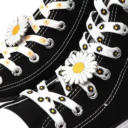 Fashion Daisy Shoe Charms Sneakers Laces Charms Girl Gift Shoe Decoration DIY Metal Shoelaces Buckles Shoes Accesories