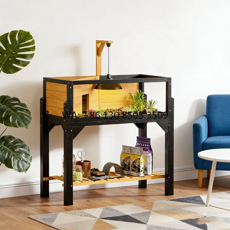 

Luxury Modern Wooden Tortoise House Indoor Outdoor Reptile Habitat for Lizards Snakes Amphibians Eco-Friendly Durable Pet