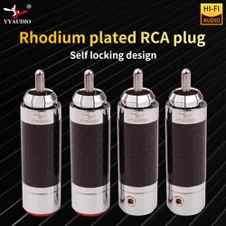 4 szt. Rodowane wtyczka RCA złącze HiFi wtyczka RCA Adapter Jack do 10mm kabel do wzmacniacza Audio złącze męskie głośnik