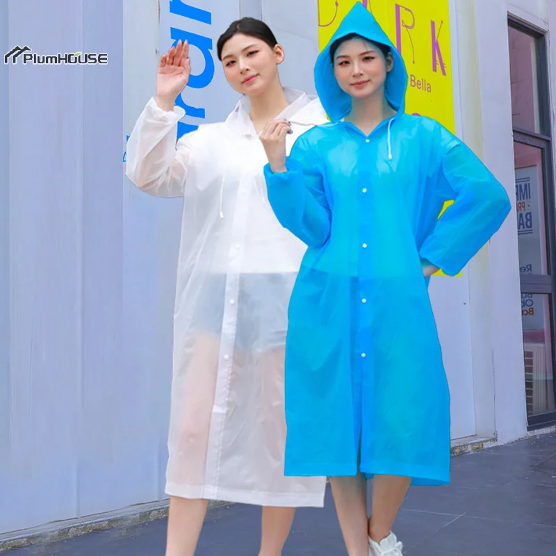 Long Raincoat All-in-one Full-body Protection Rainstorm Transparent Rainwear Adult And Children Travel Outdoor Thickened Poncho