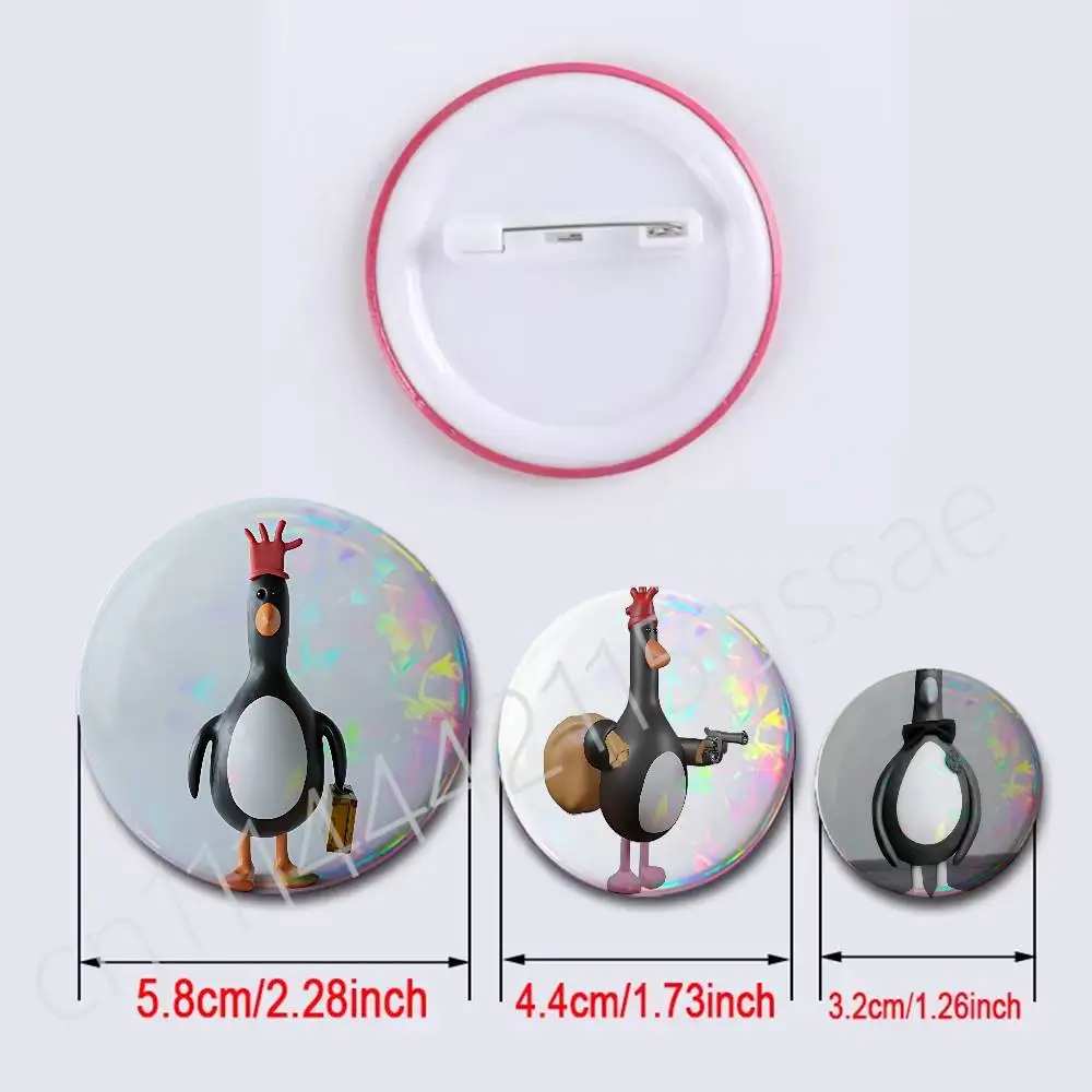 Cold-faced Feathers McGraw Badges Button Round Creative Pin Brooch Badge Bag Decor Accessories Fans Collect Friends Gifts