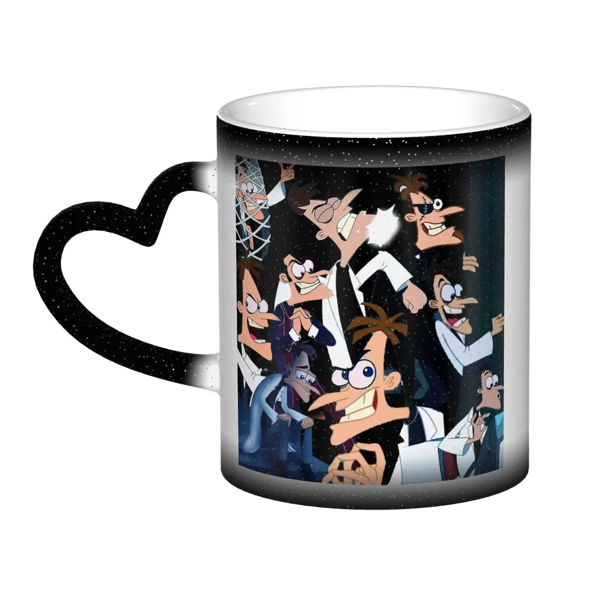 Doofenshmirtz Phineas And Ferb Collage Design Mug Funny Ceramic Coffee Cups Tea Mugs Milk Cup Drinkware Gifts for Woman Man