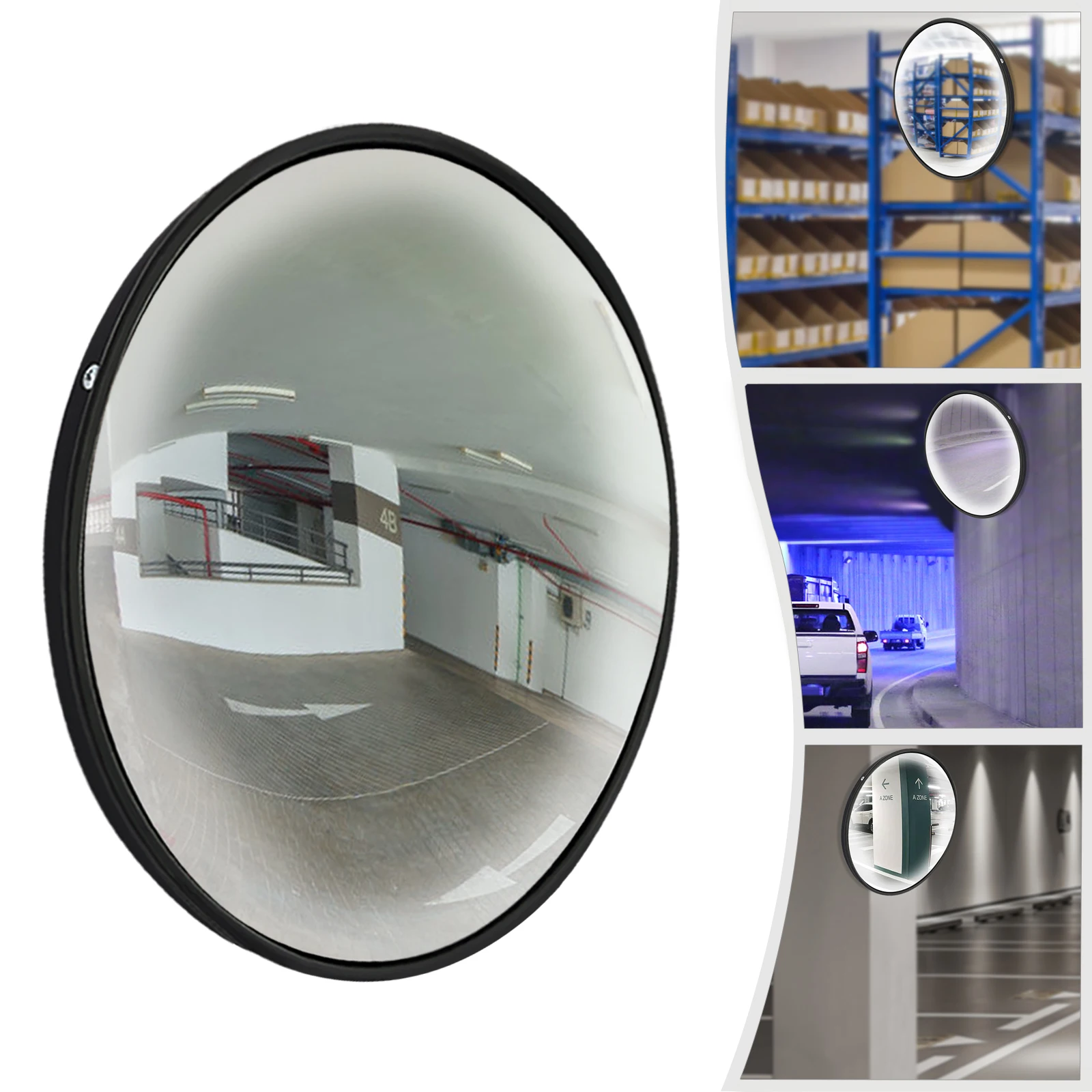 

12" Traffic Convex Mirror Wide Angle Safety Store Corner Blind Spot Security
