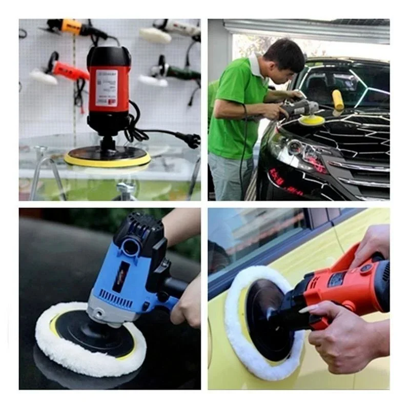 Universal Car Polish Pad Disc Imitated Wool Car Body Waxing Polishing Soft Pad Buffer Polisher Auto Care Tools Accessories