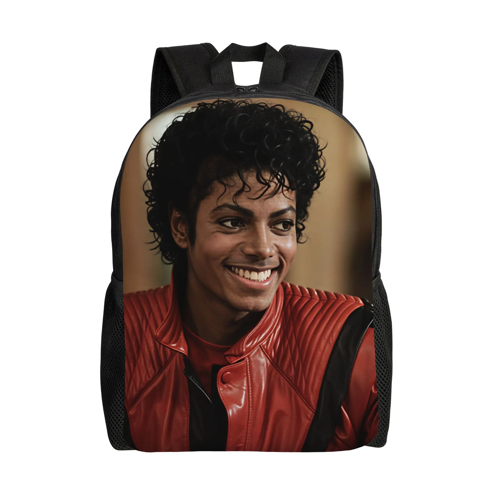 Michael Jackson Backpack  Cycling Backpacks Boy Kawaii School Bags Custom Large Rucksack