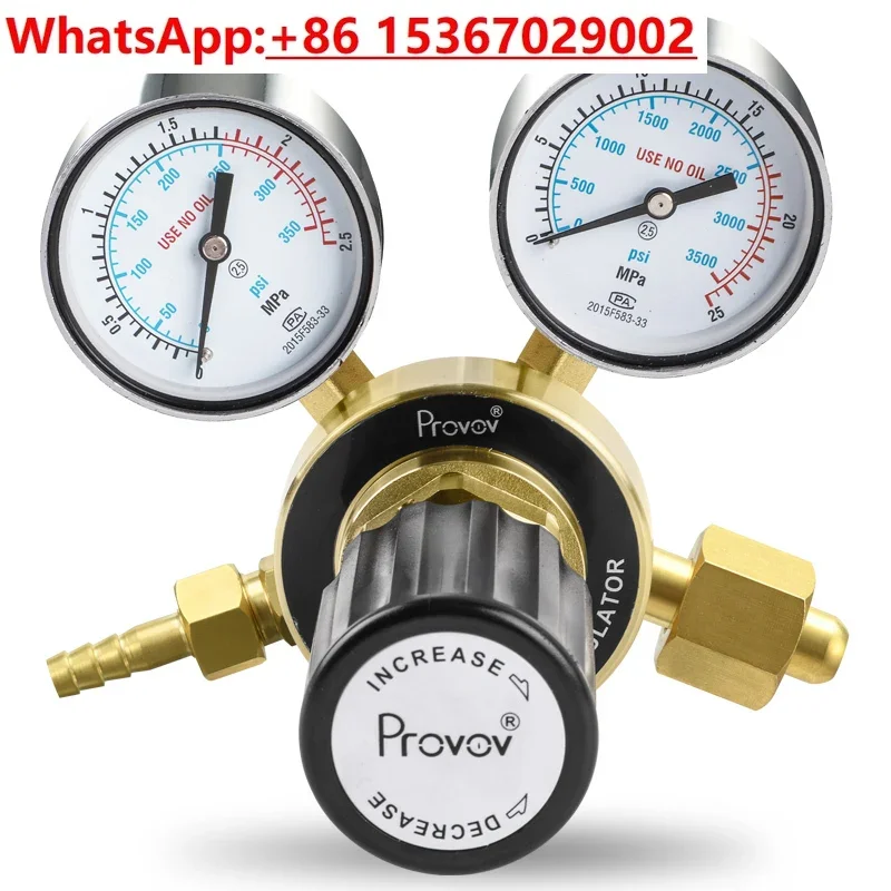 

All-copper pressure reducing valve double gauge nitrogen argon standard gas hydrogen carbon dioxide oxygen gas regulation