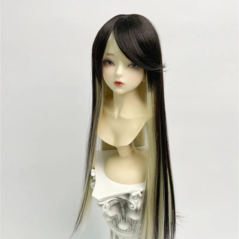 New Style 1/3 1/4 1/6 1/8 High Temperature Wire Fashion Straight BJD Wig Two Colors For Doll Hair Wig