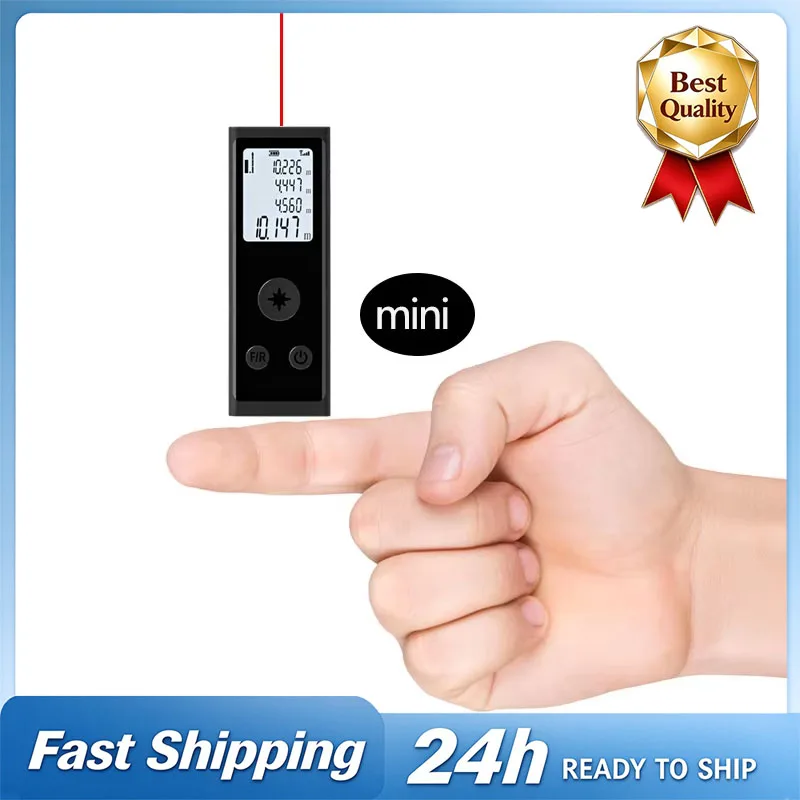 Mini Laser Rangefinder Digital Tape Measure Laser Ruler USB Charge Aluminum Alloy Fuselage Measuring Distance: 30m/40m/50m