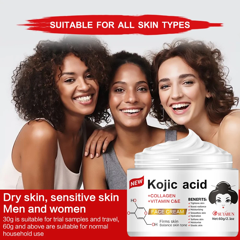 SUYARUN Propolis Vitamin E Krim Asam Kojic - Mencerahkan, Melembabkan, Anti Penuaan, Menghilangkan Noda Hitam, Semua Jenis Kulit.