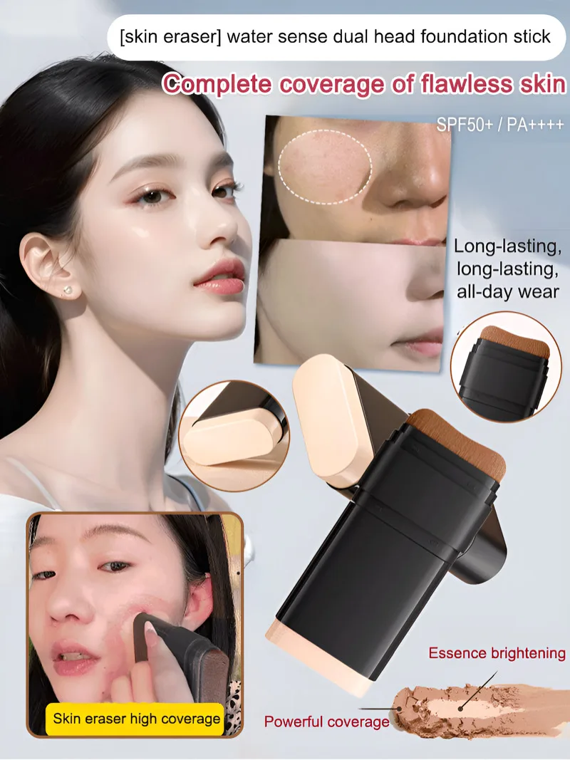 Eraser Foundation Stick Hydrating Matte Foundation Cream Invisible Pore Concealer Cream Even Skin Tone Primer Lasting Makeup
