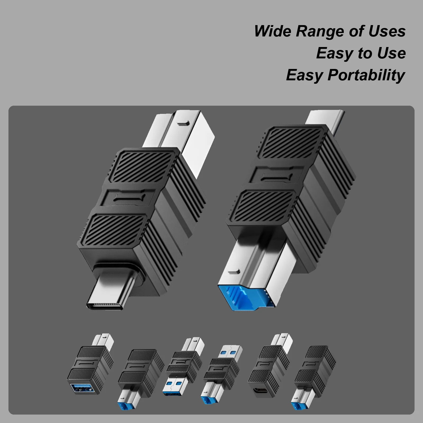 USB to B-Type 3.0 Adapter USB to B 3.0 Printer Adapter High-Speed Data Transfer Converter for Scanner Docking Station Hub