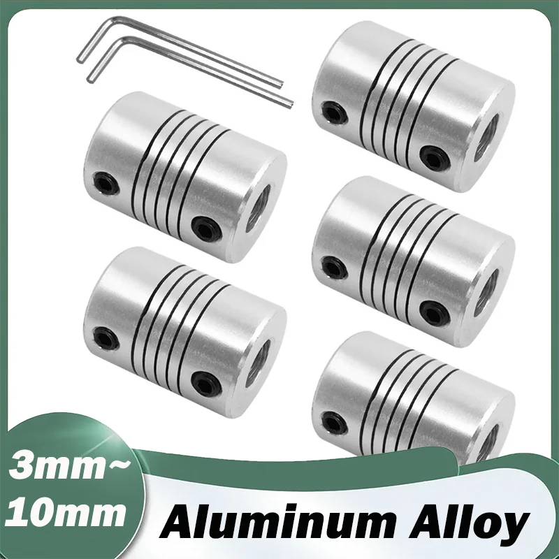 1Pcs D19*L25 3/4/5/6/7/8/10m Aluminum Z Axis Flexible Coupling For Stepper Motor Coupler Shaft Couplings 3D Printer