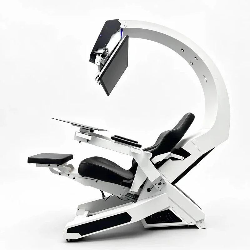 E-sports warehouse, computer cockpit, sedentary and comfortable zero-gravity space capsule, Internet cafe, table and chair integ
