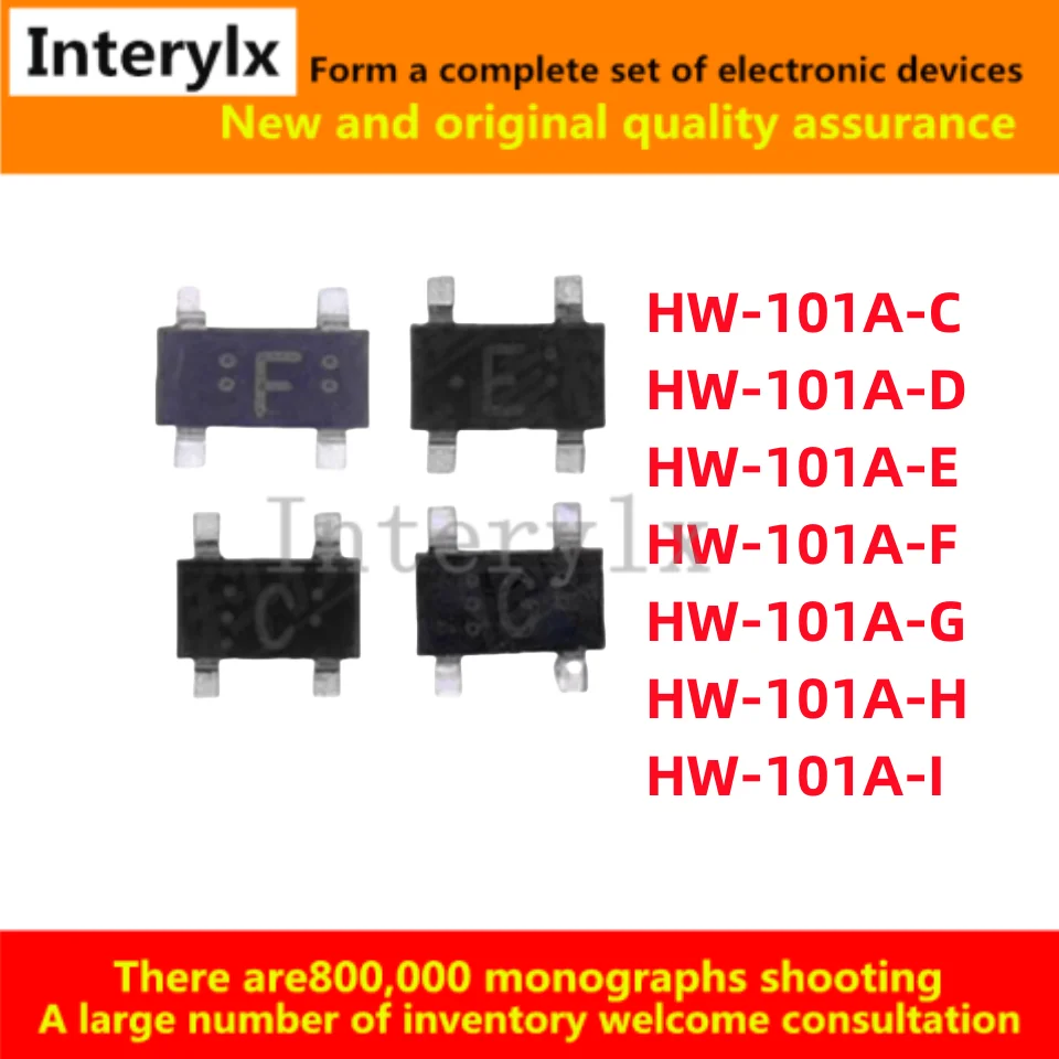 10Pcs/Lot HW-101A-C HW-101A-D HW-101A-E HW-101A-F HW-101A-G HW-101A-H HW-101A-I SMD SOT143-4 Hall component sensor