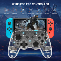 LinYuvo KS35 Pro Transparant Colorful Wireless Bluetooth Controller Joystick Gamepad 6-axis Somatosensory For Nintendo Switch