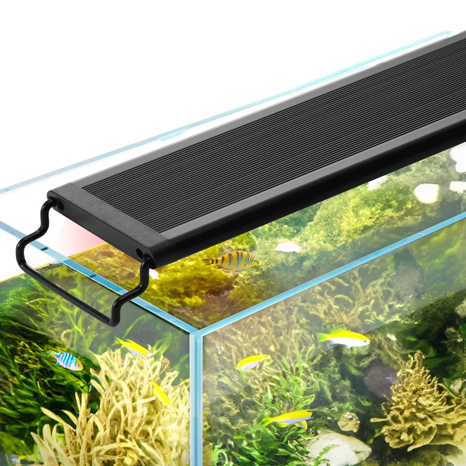 Aquarium Light, 36W Full Spectrum Fish Tank Light with 24/7 Natural Mode, Adjustable Timer & 5-Level Brightness, with Alum