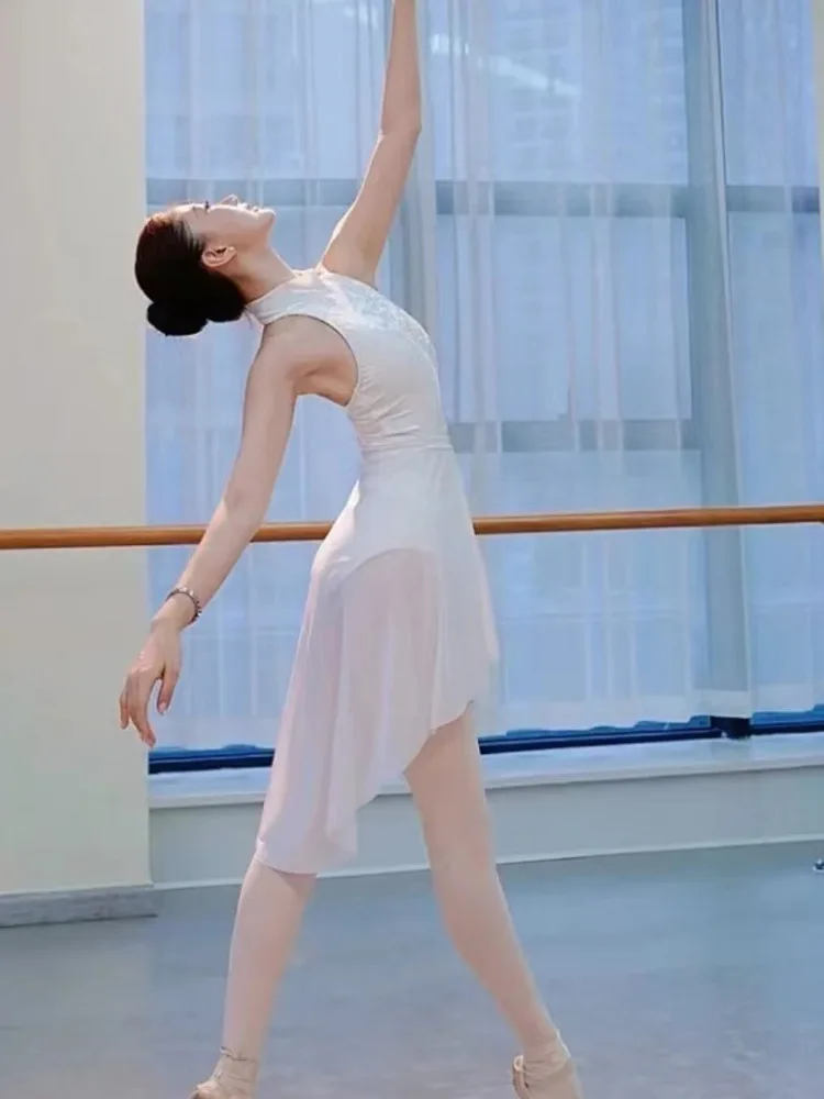 Solid Color Ballet Dance Skirt for Women, High Waist Lightweight Mesh Half Skirt for Stage Shows, Training and Daily Practice