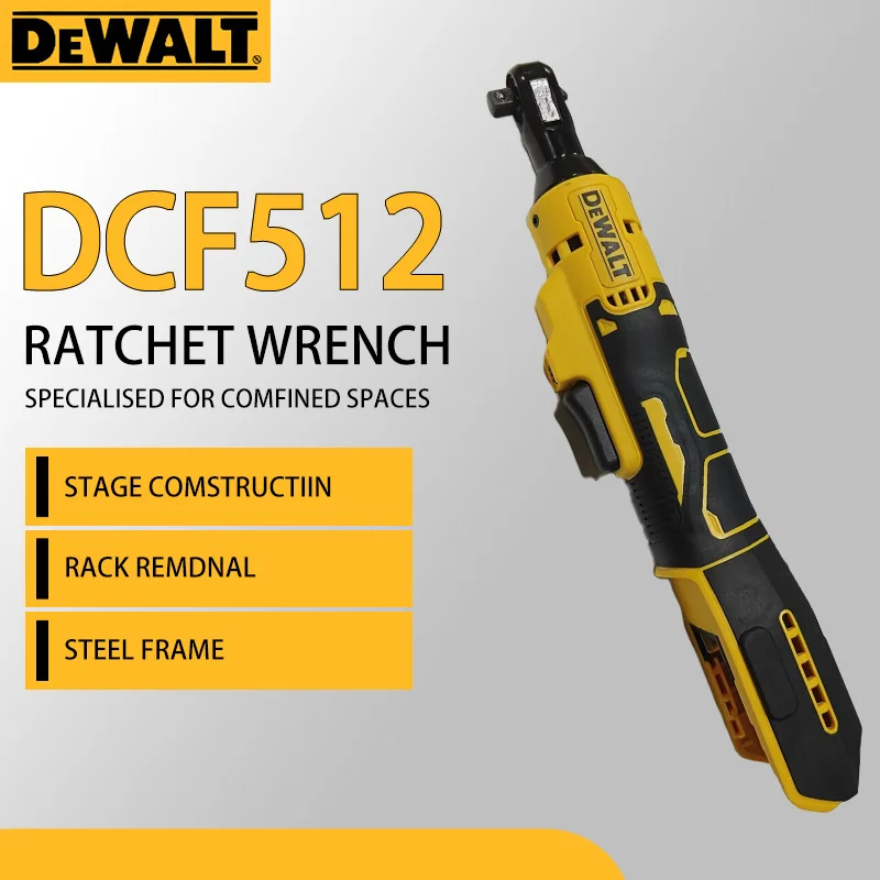 

DEWALT DCF512 Brushless Ratchet Right Angle Cordless Driver 20V Multifunction Variable Speed Power Wrench with LED Light