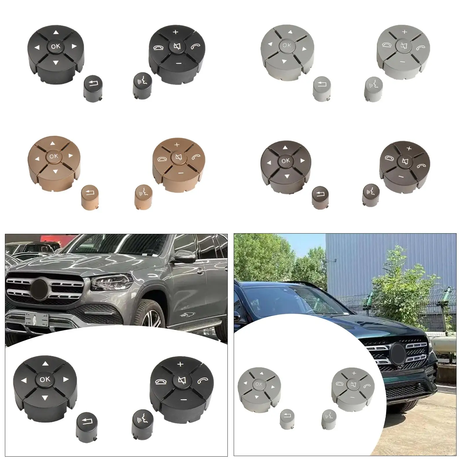 Auto Interior Multifunctional Steering Wheel Control Switch Button Maintenance for Mercedes Benz W204 X204 W212 Cars