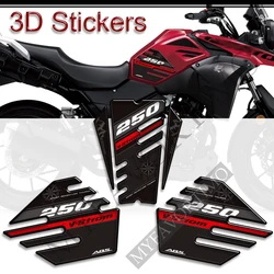 For Suzuki V-STROM VSTROM V STROM DL 250 SX 250SX  Adventure Tank Pad Protector Trunk Luggage Cases Stickers Fuel Oil Kit
