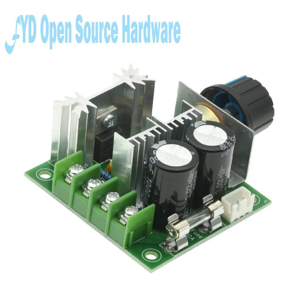 DC 12V 24V 30V 40V 13KHZ Auto PWM DC Regulator Regulator prędkości przełącznik regulatora prędkości 10A 50V 1000uF