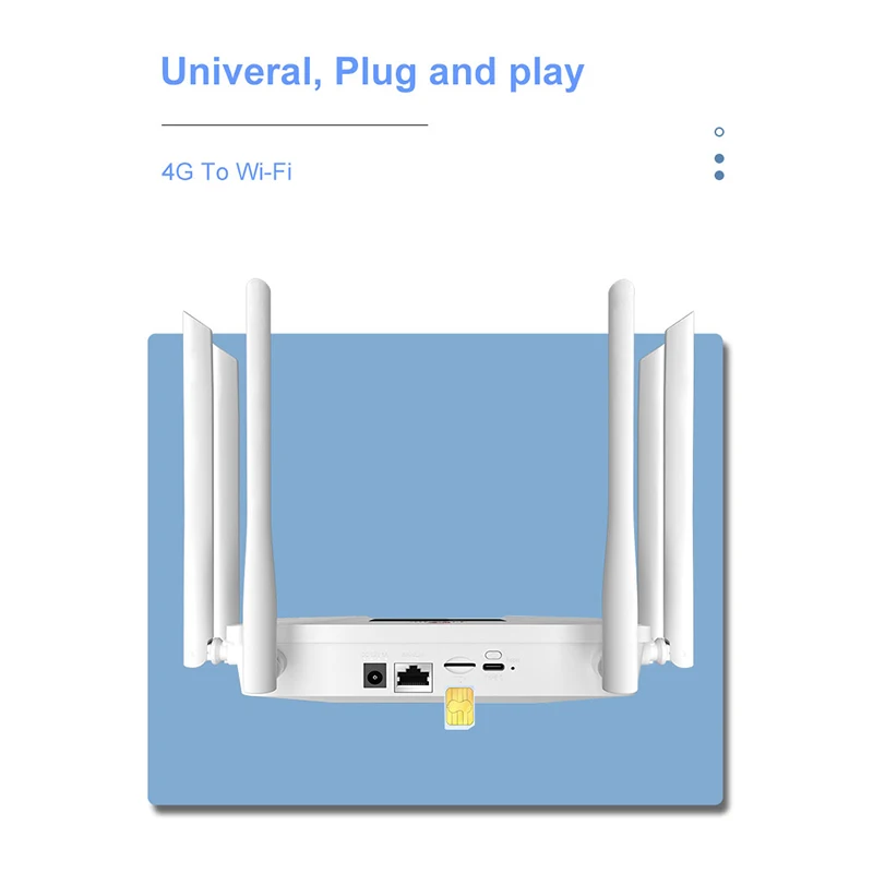 Imagem -03 - Roteador Modem 4g Lte Desbloqueado de Banda Dupla com Slot para Cartão Sim Wifi de Malha de 150 Mbps Mtk6735 Antena de Alto Ganho 5dbi Ddns Vpn. Novo