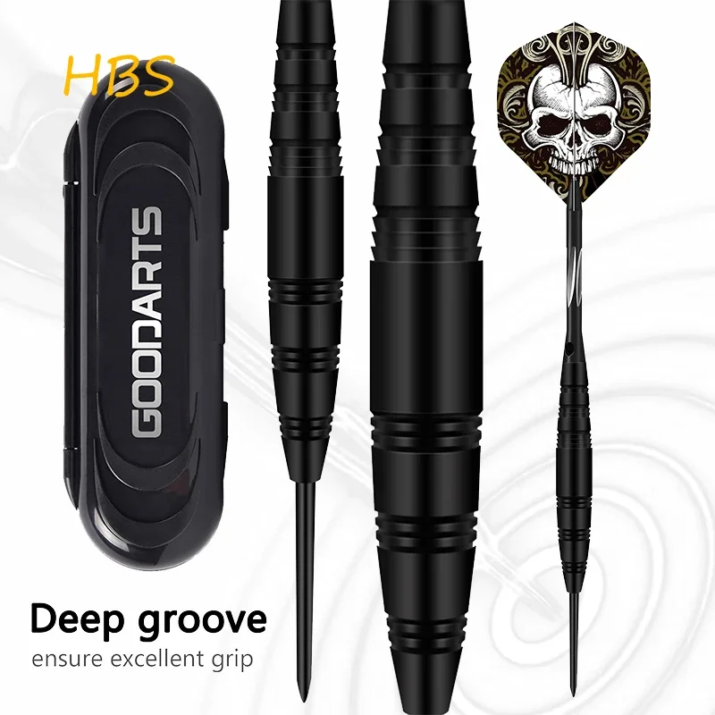 3PCS/SET 23G Classic Barrel Dart Professional Hard Tip Dart Aluminum Alloy Shft Black Skull Series HBS