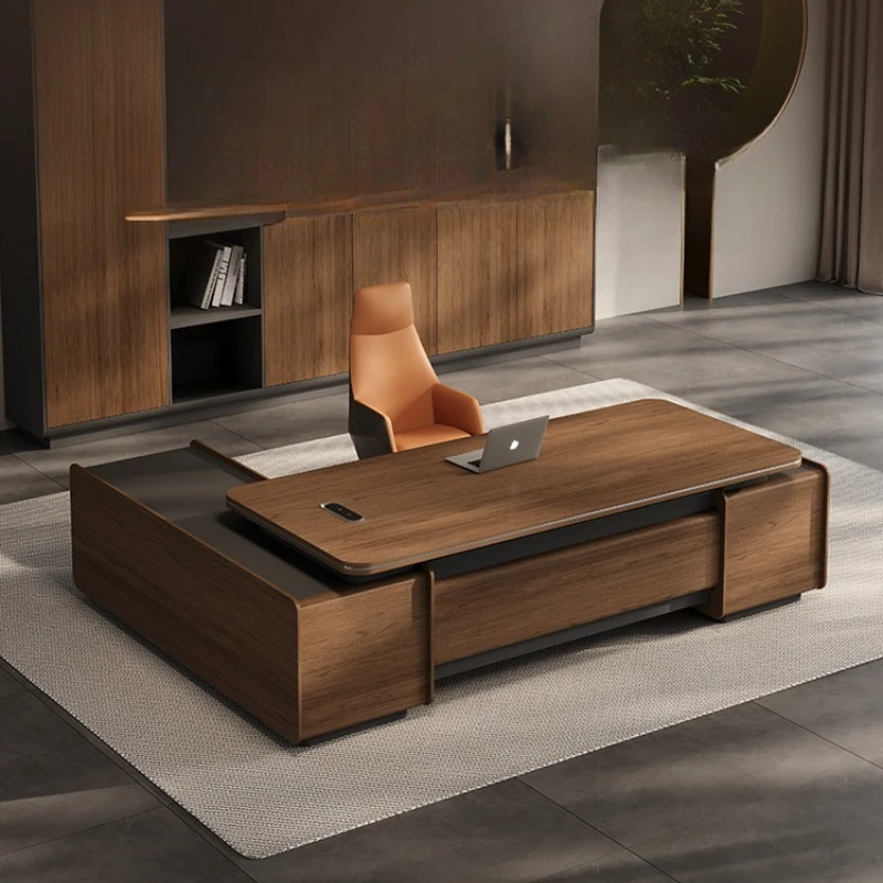 Boss table, desk, simple modern office furniture, president table and chair combination, light luxury manager table, large desk