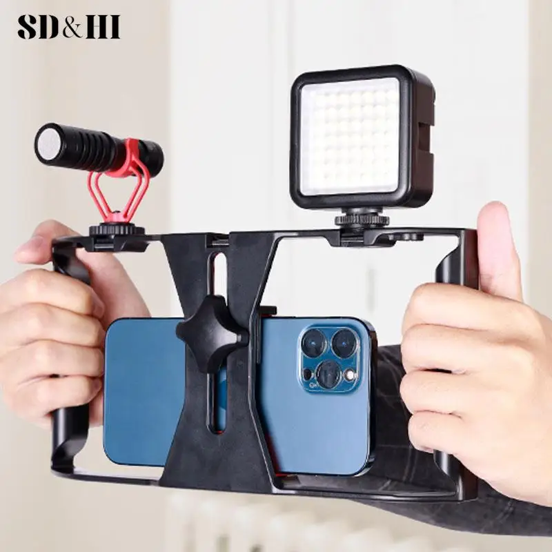 

Video Camera Cage Stabilizer Mount Holder Handheld Frame Film Rig Vlog Phone