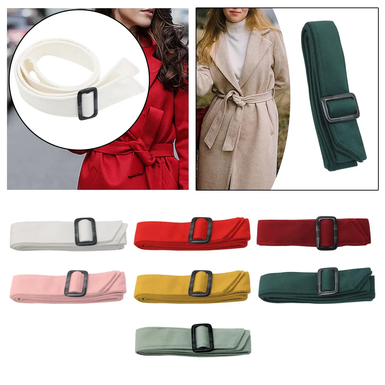 Wide Woolen Belt for Women Waist Decorative Suit Belt Fashion Corset Style for Winter Overcoats Jackets