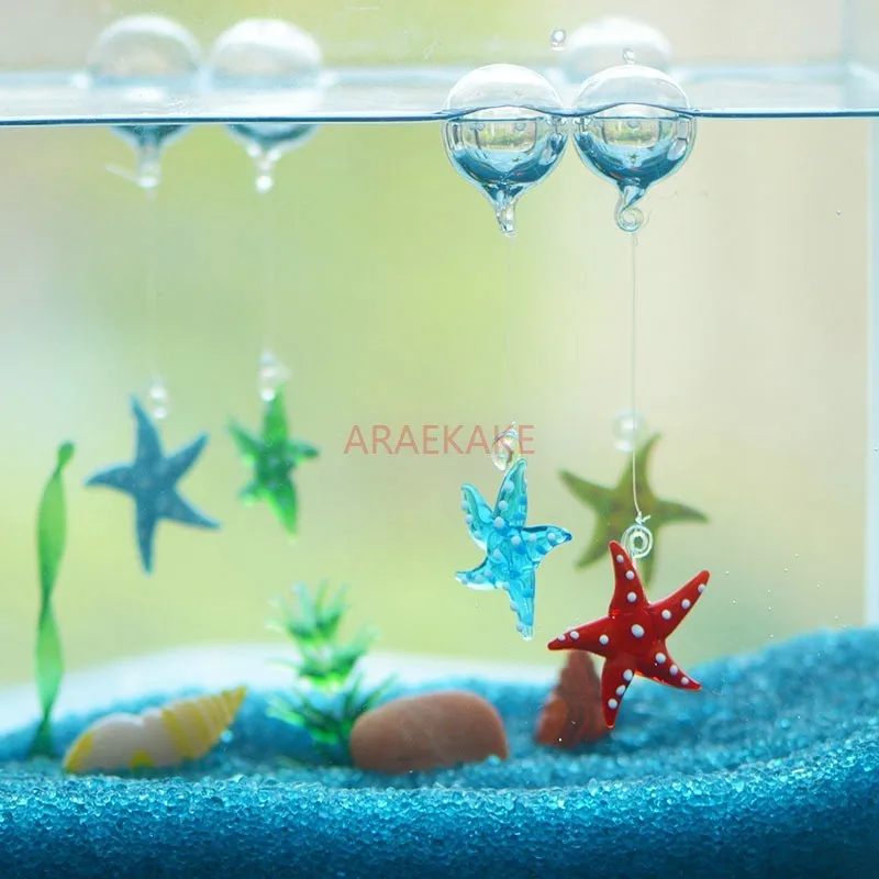 Handmade glass craft ornaments, home decorations, ocean aquarium technology museum float balls, glass starfish float balls