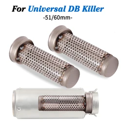 51MM 60.5MM Universal Motorcycle Exhaust Muffler Silencer Back Pressure DB Killer Catalytic Noise Sound Eliminate Escape