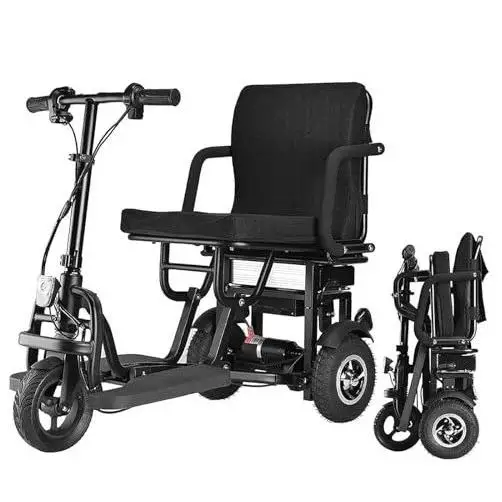 

Электрический трехколесный велосипед из алюминиевого сплава, самокат для пожилых людей, легкий складной альпинистский скутер, устойчивость 6-15 градусов