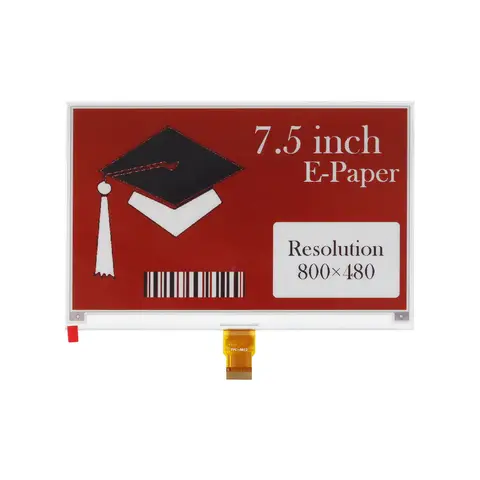 7,5-tums elektronisk bläckskärm för e-papper FPC-8612 röd, vit och svart 800 × 480 pixlar SPI-kommunikation 8 best sales eink-skärm - №3