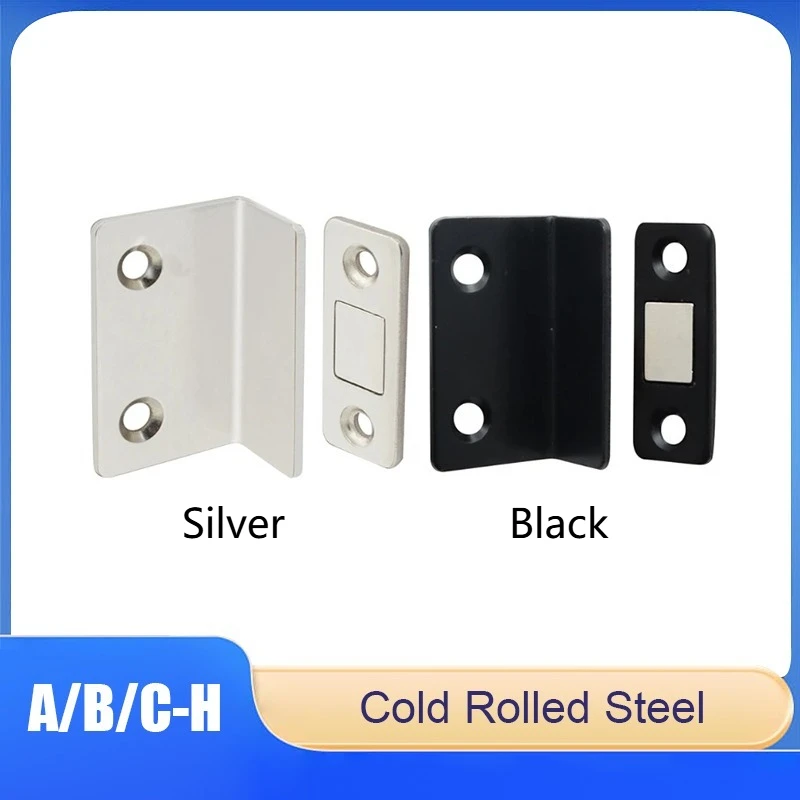 

2Pcs Strong Magnetic Door Closer Steel Magnetic Closet Door Catch Latch L/Z-shaped Ultra Thin Invisible Furniture Hardware