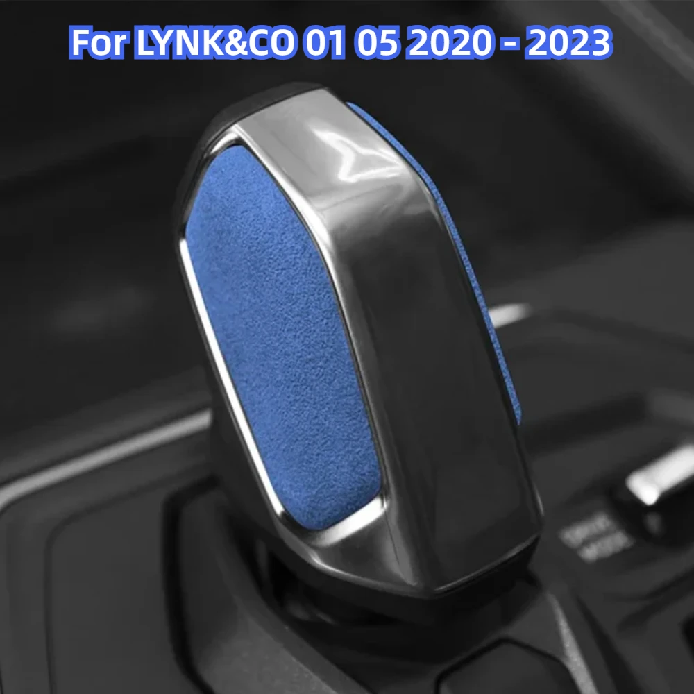 Suede Gear Handle Cover For LYNK&CO 01 05 2021 2022 2023 Decorative Protective Cover Central Control Gear Stickers Accessories