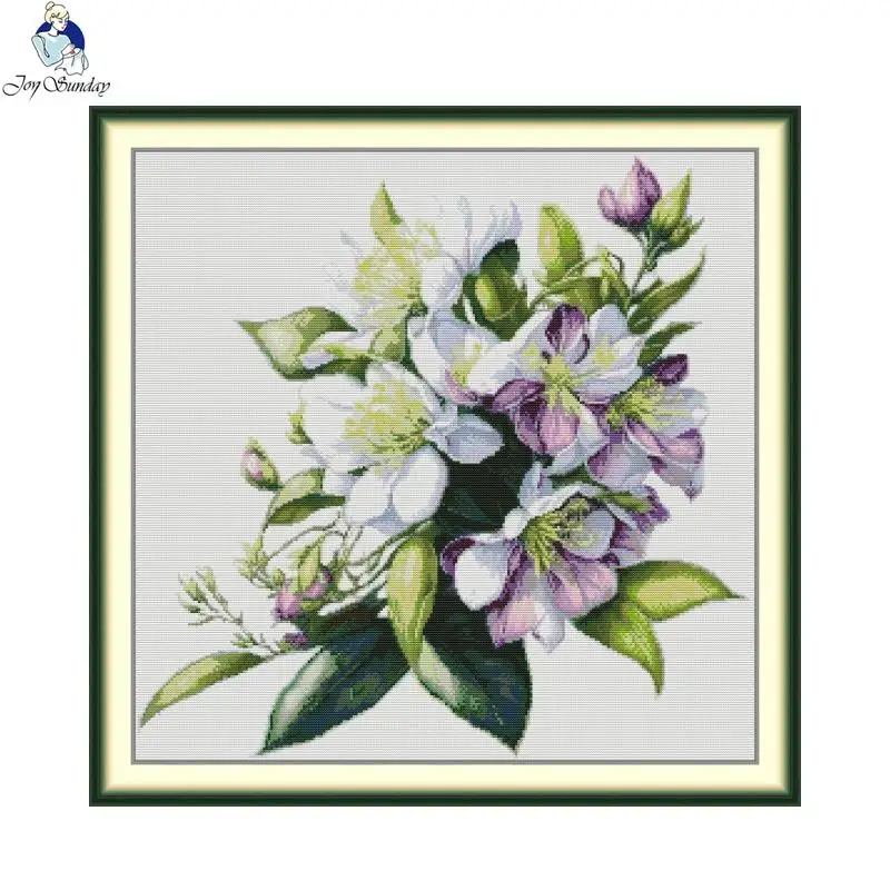 

Набор для вышивания крестиком Joy Sunday, 11CT/14CT, с рисунком букета цветов, для рукоделия, творчества, шитья, декора дома, подарков