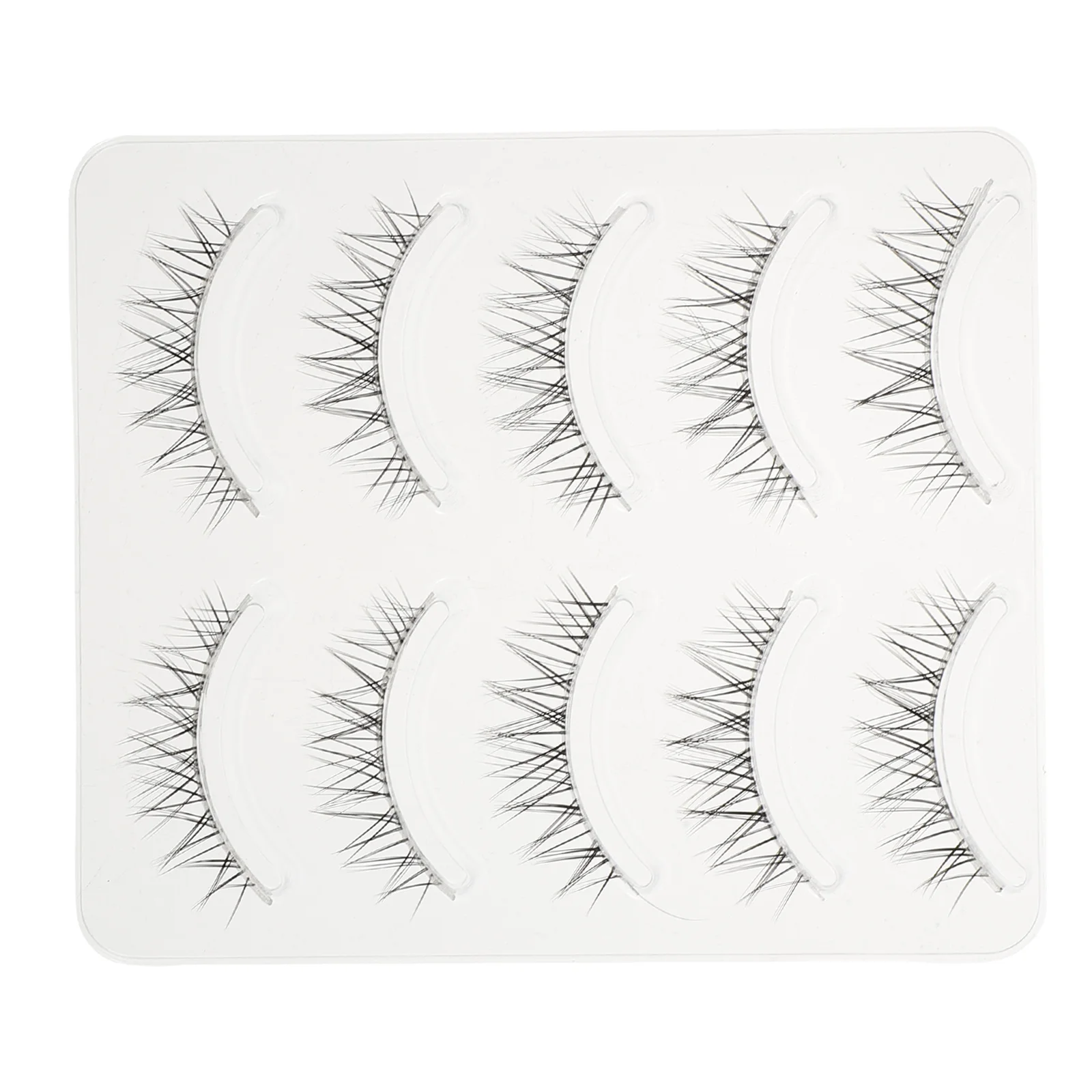 5 Paar falsche Wimpern, natürliches, dichtes Design, leichtes Schönheitszubehör, einfach zu verwendende Faserwimpern, wasserfestes Augen-Make-up