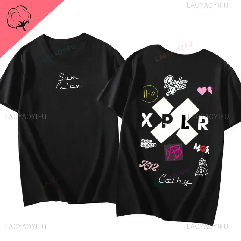 

Топ унисекс в стиле Харадзюку, футболка Ropa Hombre Sam and Colby XPLR Fighting Demons, мужская и женская хлопковая футболка с короткими рукавами, забавная футболка