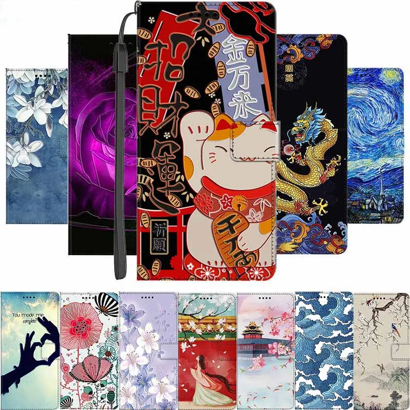 Lederen Portemonnee Cover Voor Oppo A5 4G 5G Case A5 Coque 3D Emboss Bloemen Flip Stand Boek magneet Funda Voor Oppo A5i Pro Telefoon Case