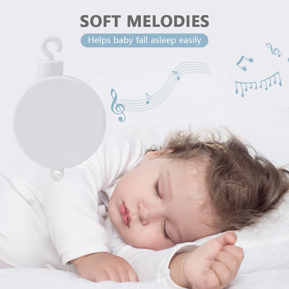 Musical Baby Crib Mobile Rattle Toy with Hanging Rotating Toys Infant Bed Decoration Bed Bell Educational for 0-12 Months Infant