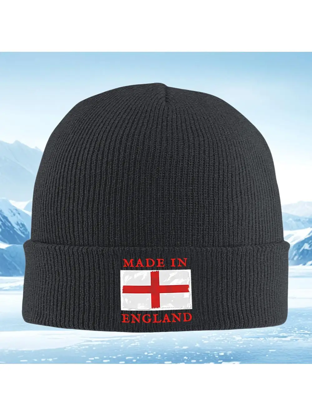 AliExpress NONE England Flag with red cross made Men Women Unisex Knitted Hat Beanie Pullover Cap Winter Thermal Warm Christmas Outdoor Cycling