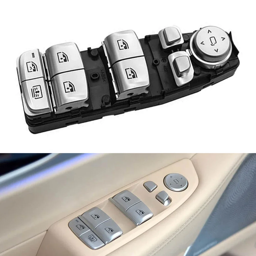 

For BMW 7 Series G11 Auto Window Button Power Window Switch Silver-Black Power Window Lift Assembly Window Switch