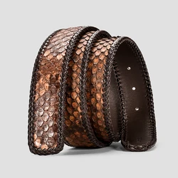 True python belt body without buckle smooth buckle without head handmade woven men's belt without buckle