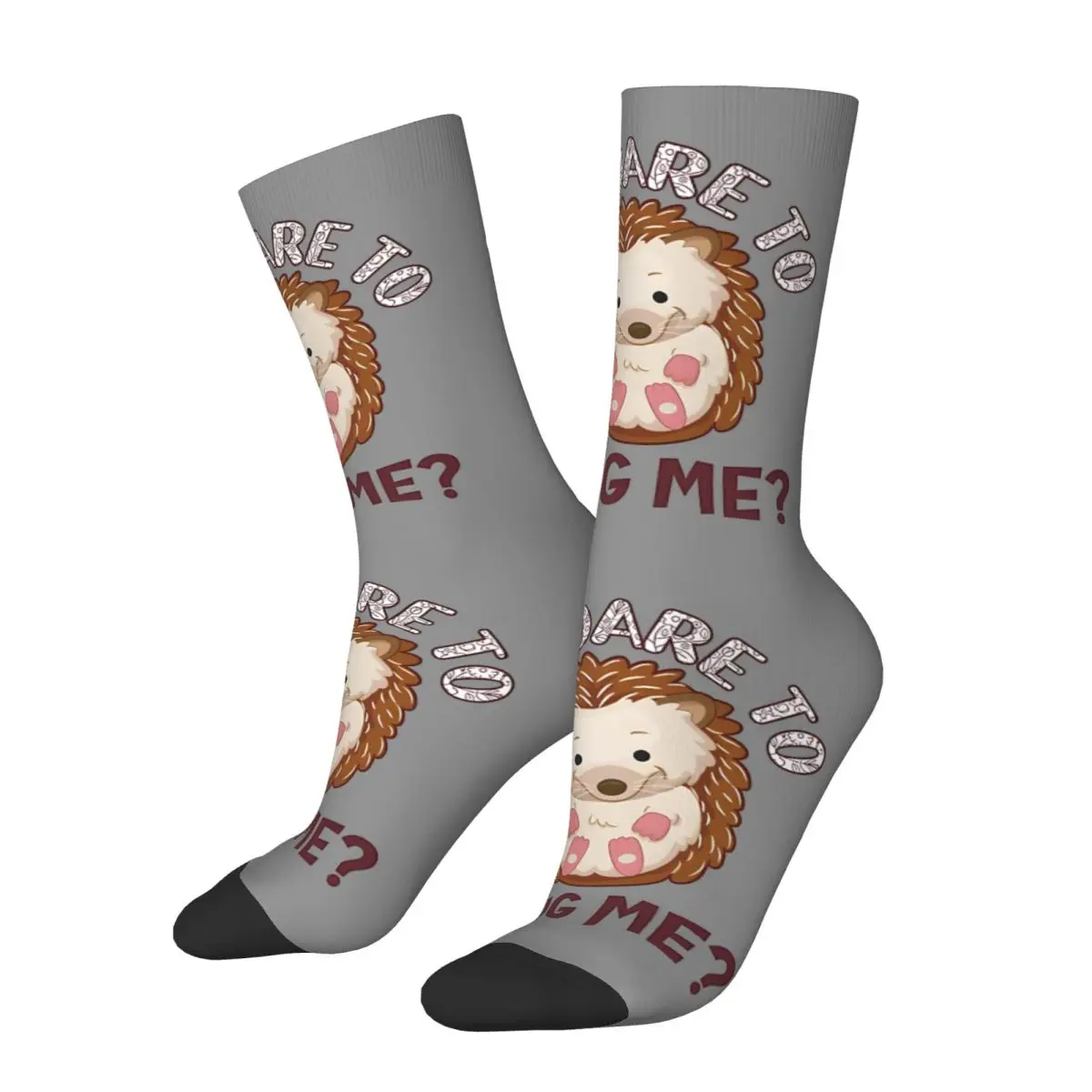 You Dare To Hug Me Wild Hedgehug Unisex Winter Socks Hip Hop Happy Socks Street Style Crazy Sock