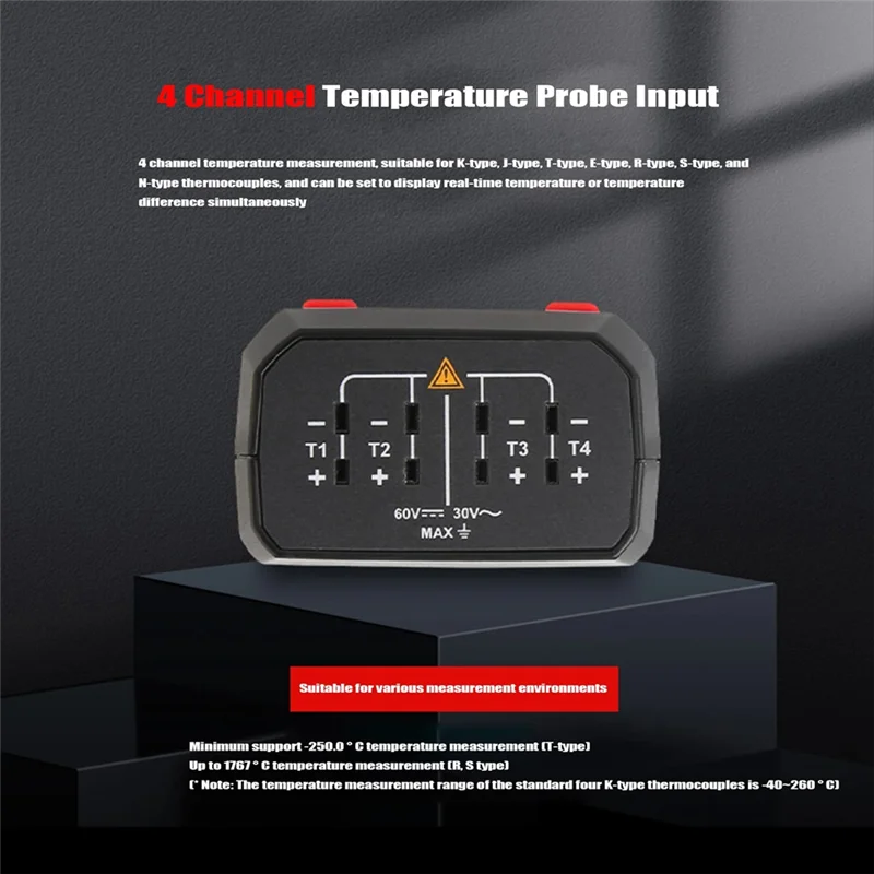 Termómetro termopar de cuatro canales UNI-T UT325F, termómetro de contacto multifunción, termómetro Digital de alta precisión duradero