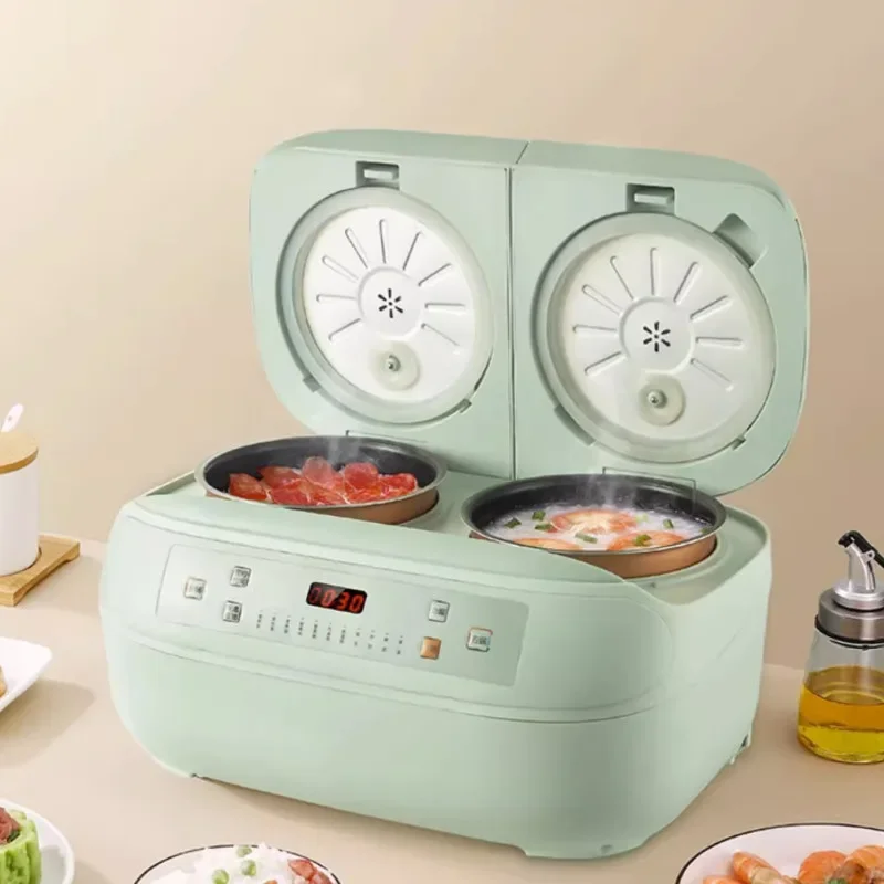 ギャル-インテリジェント炊飯器,多機能一体型予約,1-2-3人用デュアル3lミニ炊飯器