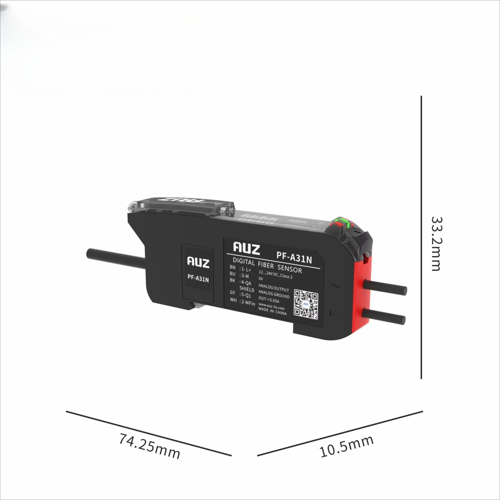 Super Response Time 16us Optic Fiber Amplifier Organic EL Display Fiber Optic Sensor