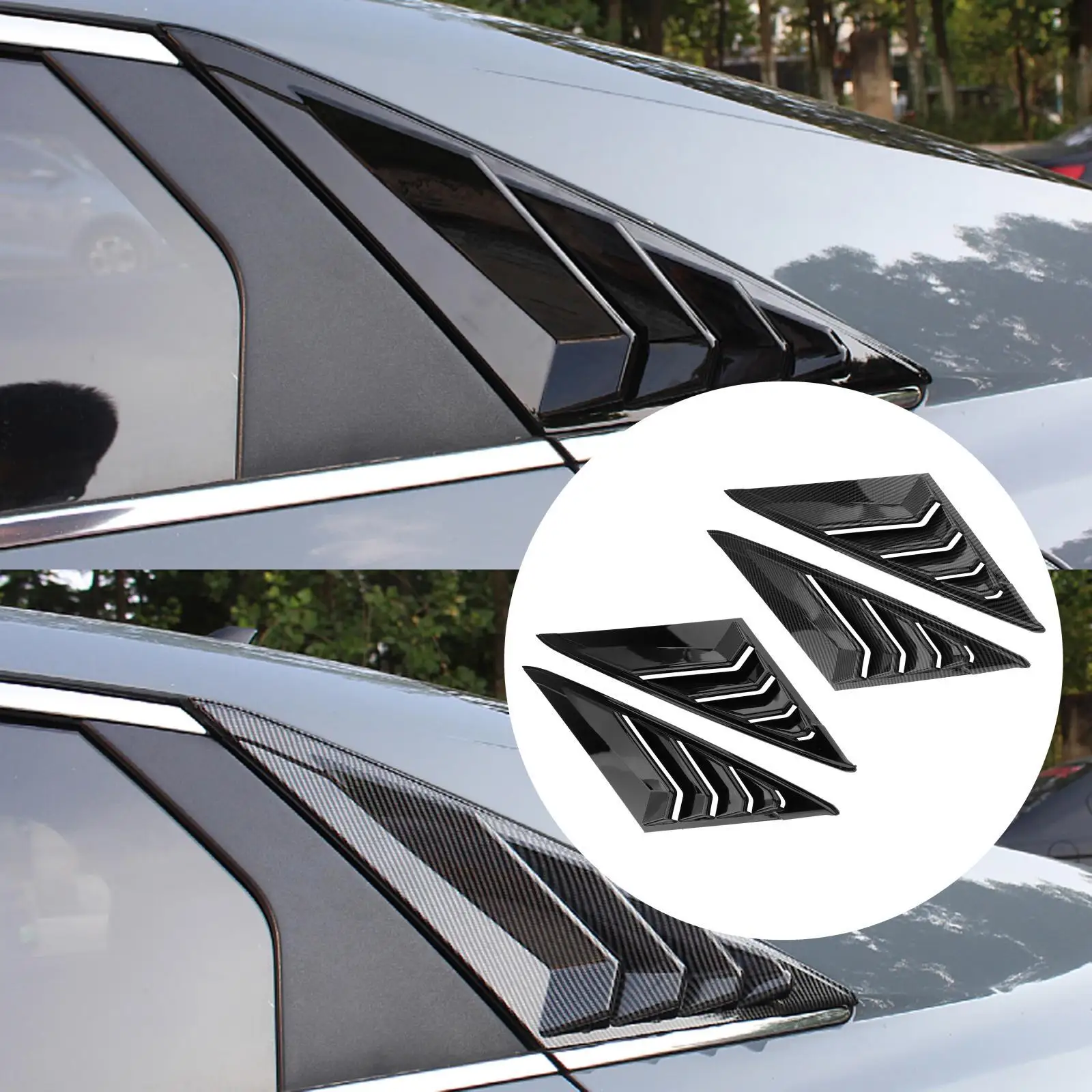 Rear Window Vent Louvers Shutter cover decoration, Louvers Vent, Vent Tuyere, Modification Parts