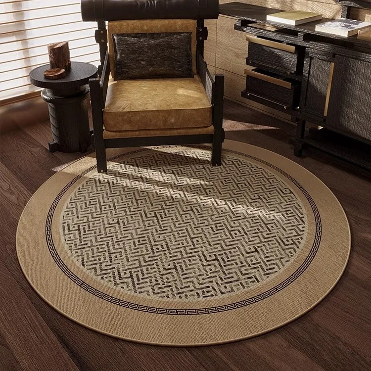 Circular Carpet Living Room Bedroom New Bedside Tea Table Sofa Carpet Rotating Chair Study Retro Luxury and High End Cushion